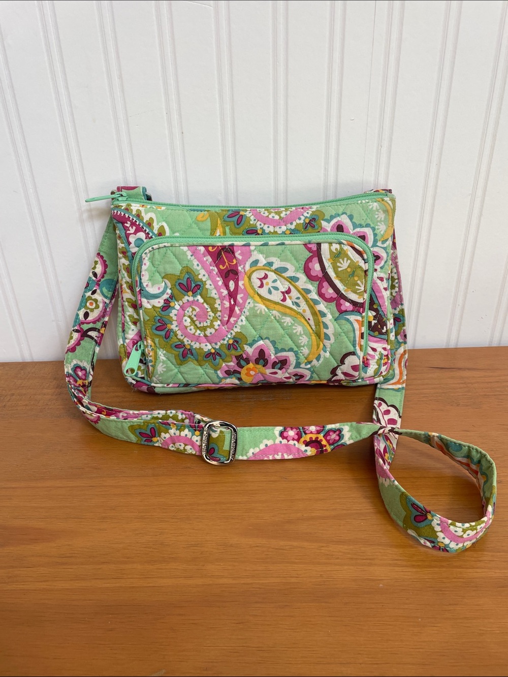 Vera Bradley Tutti Frutti Retired Quilted Crossbody Shoulder Bag Paisley